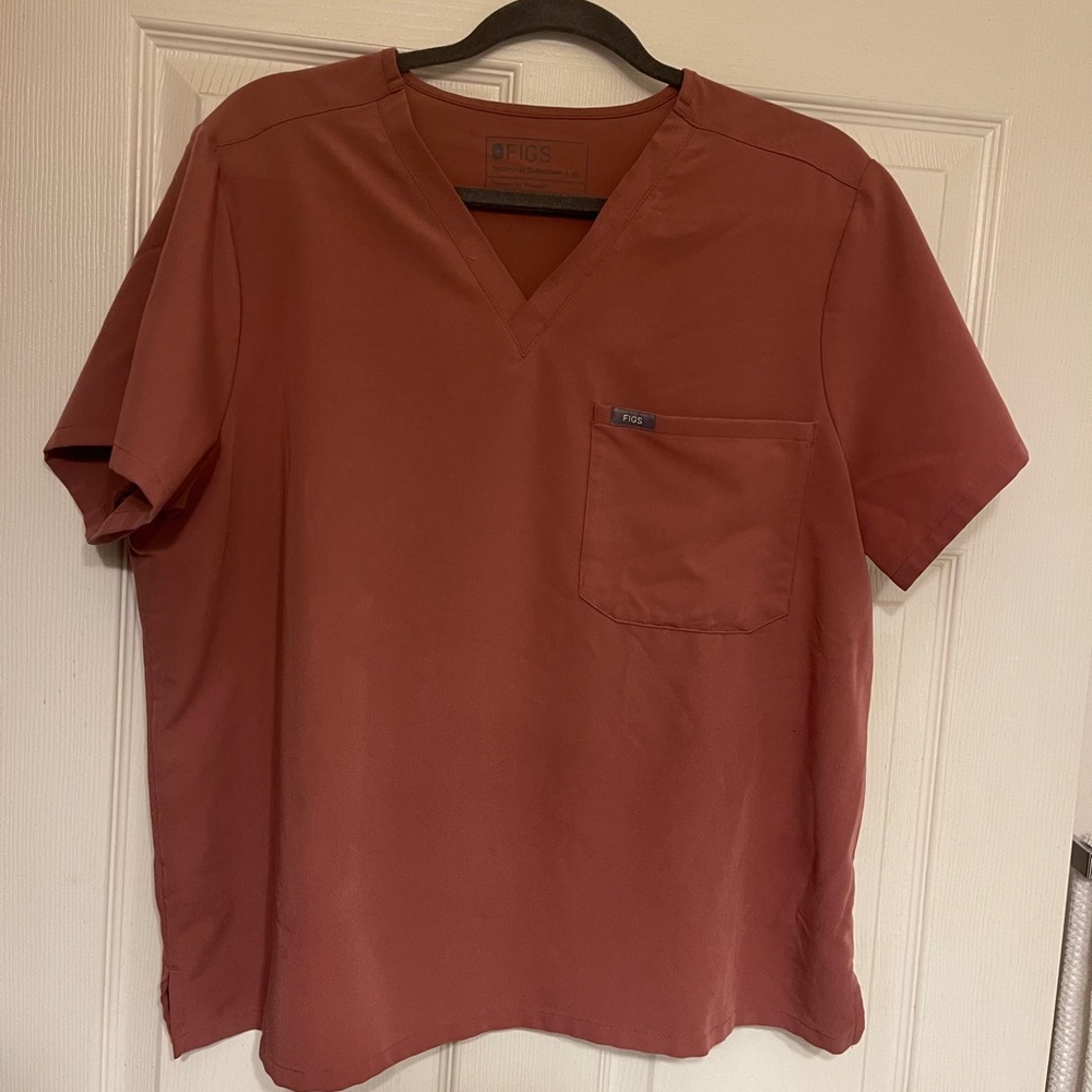 Figs Catarina One-Pocket Top in Mauve XL